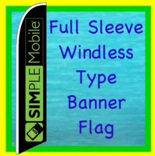 SIMPLE MOBILE BANNER FLAG Cell Phone Advertising Sign Feather Swooper 
