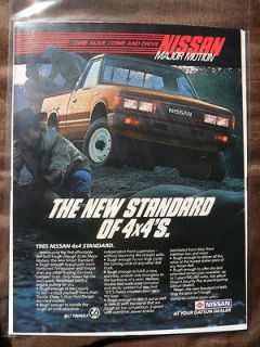 1985 Print Ad Nissan Datsun 4x4 Standard Pickup Truck