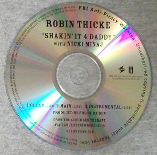 Robin Thicke   Shakin It 4 Daddy f. Nicki Minaj X3   U.S. PROMO cd r 