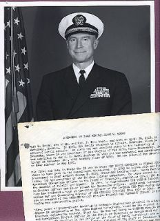 1967 Admiral Mark Woods Naval Ordnance Systems Command Photo Document 