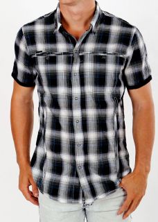 Mens DEACON short sleeve button check shirt PRESTON rrp$80 designer 