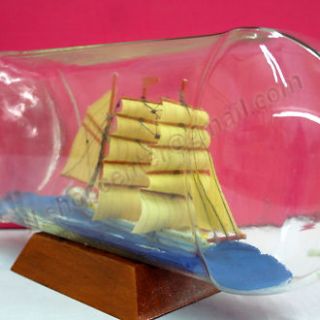 ship in a GLASS bottle 11 HMS Handcrafted Home Decor Nautical boat 