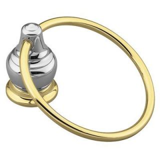 Moen CSIYB4786CP Chrome / Polished Brass Towel Ring from the Decorator