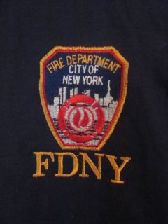 Original FDNY Fire Department City of New York Sz Adult S Navy T Shirt