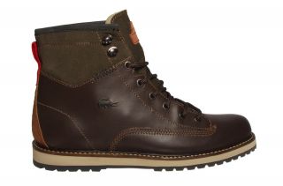 Lacoste Mens Boots Monserate 2 SRM Dark Brown Leather 7 24SRM2245176 