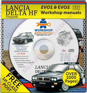 Lancia Delta HF Integrale Evo1 Evo2 Workshop Service Manual & engine 