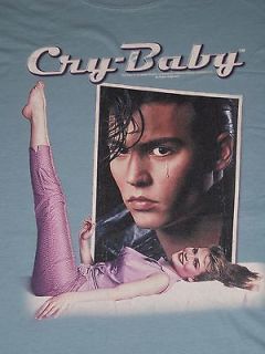 Cry Baby (Movie) Johnny Depp T Shirt (Size XL, Color Light Blue 