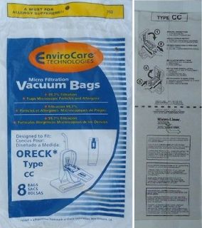 Oreck XL CC Micro Lined Upright Vacuum Cleaner Bags EnviroCare