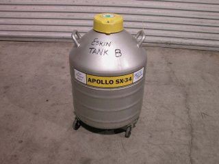   SX 34 Liquid Nitrogen Container LN2 Dewer Dewar Semen Tank W/ Straws