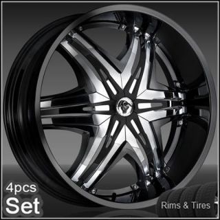 24 Diablo Wheels and Tires PKG for for Chevy,Ford,Dodge,Ram Rim Tahoe 