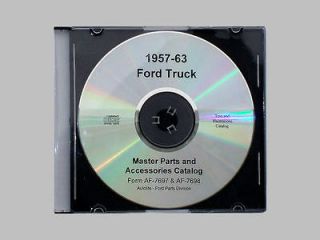 1957 63 Ford Truck & Van Complete Master Parts Catalog