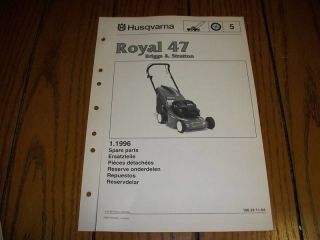 Husqvarna Royal 47 Lawn Mower Spare Parts List Diagram