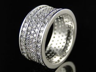   GOLD FINISH LAB DIAMOND ETERNITY INFINITY ENGAGEMENT WEDDING BAND RING