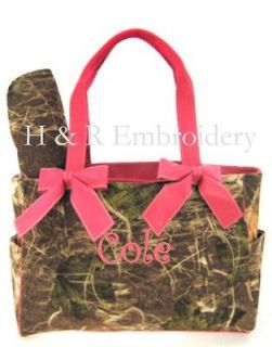 Personalized Hot Pink Camo Diaper Bag Camouflage Mossy Oak
