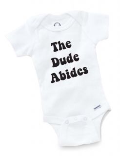 The Dude Abides Baby Clothing Shower Gift Geek Funny Cute Unique