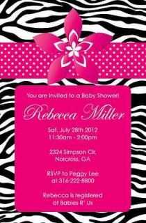   Print GIRL Flower Personalized Baby Shower Invitation Print your own