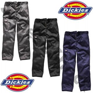 DICKIES WD884 REDHAWK SUPER BUTTON POCKET WORK TROUSERS BLACK GREY 