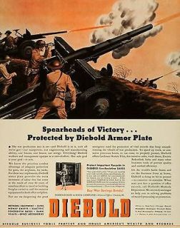 1942 Ad Diebold Safe Lock Business Office Equipment WWII War 