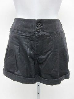 DIESEL Black Cotton High Waisted Pleated Cuffed Shorts Jeans Sz 29