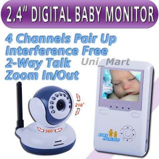 TFT Night Vision Wireless Digital IR Baby Monitor Video Talk Camera 