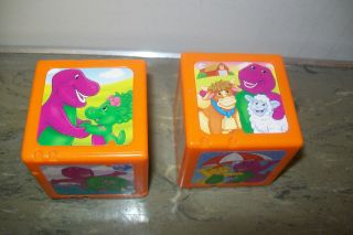 Barney Dinosaur Orange Puzzle Blocks Replacement School Bus 1.75