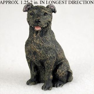 Staffordshire Bull Terrier Mini Resin Hand Painted Dog Figurine Statue