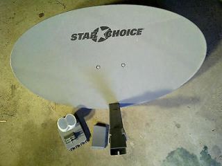   Direct Starchoice Satellite Dish Elliptical Antenna w/ Quad LNB 4 port