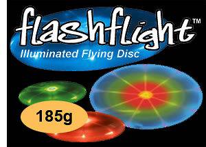 LED LIGHT UP ILLUMINATED FLYING DISC NIGHT FUN FRISBEE FLASHFLIGHT 