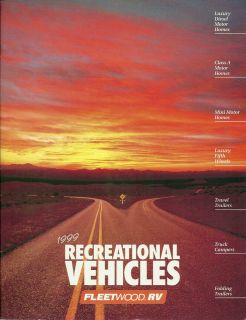 1999 FLEETWOOD Camper Motor Home RV Brochure/Catal​og5th,CLASS A 