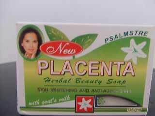 NEW PLACENTA HERBAL BEAUTY SOAP SKIN WHITENING & ANTI AGING W/ GOATS 