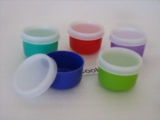 Tupperware SMIDGETS Containers Pill Box Set 5 Assorted Colors New