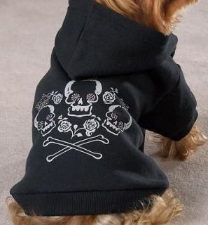   DOG SWEAT SHIRT pug scottie dachshund DOG SKULL HOODIE BIKER CLOTHES