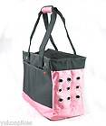 12H x 17L Small Dog & Pet Pink / Gray Carrier Tote Bag