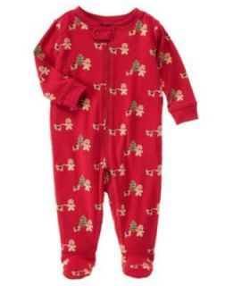   Gingerbread Man Dog 1 Piece Footed LS Pajamas Sleepwear 0 3 Mo NWT
