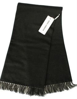 NEW DOLCE & GABBANA CHARCOAL WOOL COTTON DOUBLE LAYERED TASSLE DETAIL 