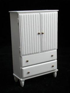 Wardrobe Chest T5283 cabinet white miniature dollhouse furniture 