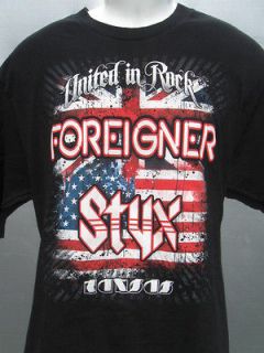   in Rock Foreigner, Styx, Kansas 2 sided concert tee t shirt size large