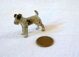 Miniature Cold Painted Vienna Bronze Dog Figure Wire Hair Terrier NR