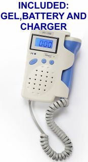Veterinary Fetal Doppler,Baby Monitor&3MHz Probe,Gel,Battery,Charger 