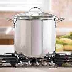 PRINCESS HOUSE STAINLESS STEEL 25 QT STOCKPOT &STEAMING RACK NEW W/BOX 