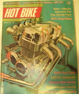   BIKE MARCH 1972 1000cc HARLEY  DAVIDSON SPORTSTER TEST / DRAG BIKES