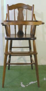   Child Baby Infant Doll High Chair Ash Wood c1900 Doll Collectors Dream