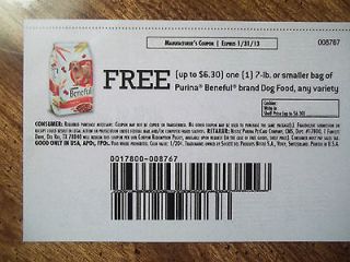   FREE ANY PURINA BENEFUL HEALTHY DOG PET FOOD 7LB BAG $12.60 1/31/13