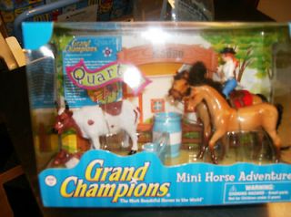   GRAND CHAMPIONS MINI HORSE ADVENTURE~DUN QUARTER HORSE RODEO SET~NIB