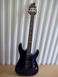 2000 Schecter Diamond Series C 1 Blue Electric Guitar LOOK