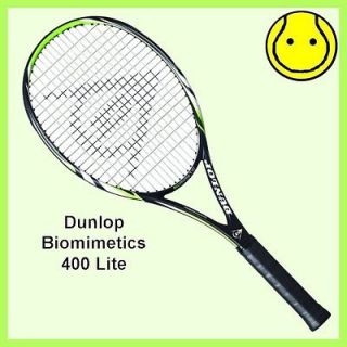New Dunlop Biomimetic 400 Lite STRUNG 4 1/8 Tennis Racquet Bio Racket