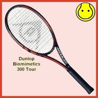 New Dunlop Biomimetic 300 TOUR 4 1/8 STRUNG Tennis Racquet Bio Racket