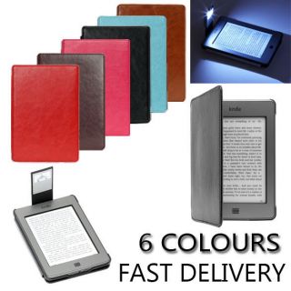   ULTRA THIN PU LEATHER CASE COVER FOR KINDLE TOUCH WI FI 6 + FREE DVD