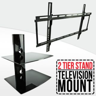   Screen TV Wall Mount for 32 37 42 46 50​ 52 60 & 2 Tier DVD Stand