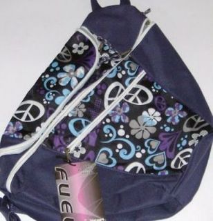 Eastsport Purple Peace Sign & Flower Backpack Sport School Travel 